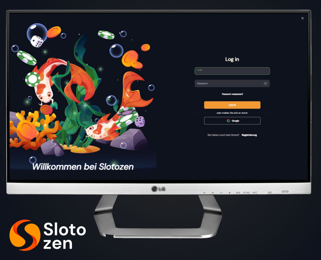 Desktop-Login im Slotozen-Casino